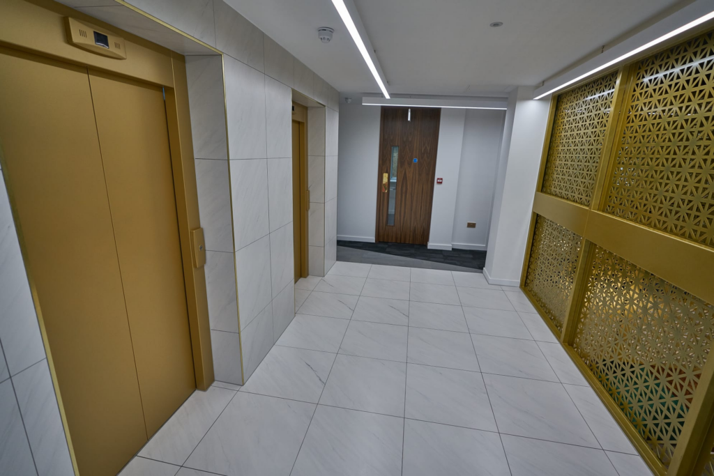 An interior corridor at Regent 88